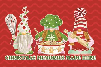 Christmas Bakers III on Red by Tara Reed art print