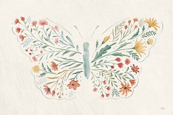 Wildflower Vibes Butterfly by Janelle Penner art print