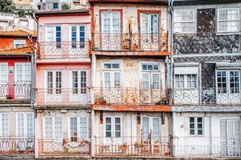 Porto Houses by Laura Marshall art print