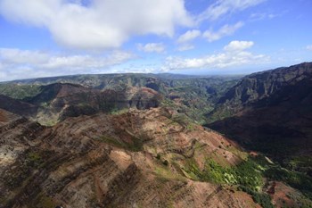 Aerial View Of Waimea Canyon, Kauai, Hawaii by Ryan Rossotto/Stocktrek Images art print