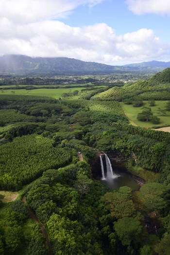 Aerial View Of Wailua River State Park, Kauai, Hawaii by Ryan Rossotto/Stocktrek Images art print