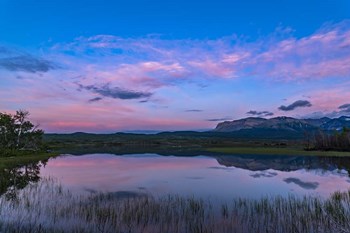 Twilight at Maskinonge Lake in Waterton Lakes National Park by Alan Dyer/Stocktrek Images art print