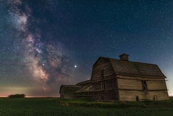 The Galactic Centre Area of the Milky Way Behind An Old Barn by Alan Dyer/Stocktrek Images art print