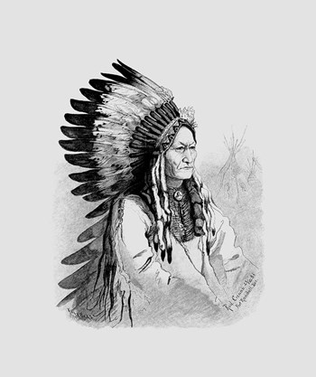Native Indian Chief, Sitting Bull by Vernon Lewis Gallery/Stocktrek Images art print