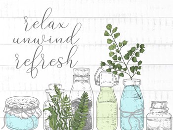 Relax Unwind Refresh by Kimberly Allen art print