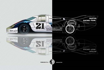 1971 Porsche 917 Martini Rossi III by Naxart art print