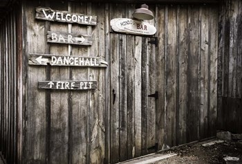 Hondo&#39;s Bar at Luckenbach Texas by Andy Crawford Photography art print