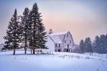 Winter at the Barn by Rick Berk art print