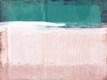 Abstract Green and Pink by Alma Levine art print