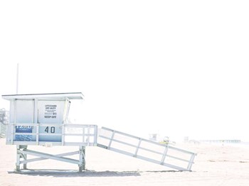 Beach Hut  Coastal 2 by Leah Straatsma art print