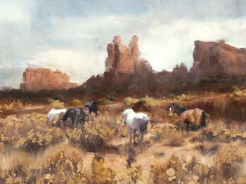 Desert Horses by Nina Blue art print