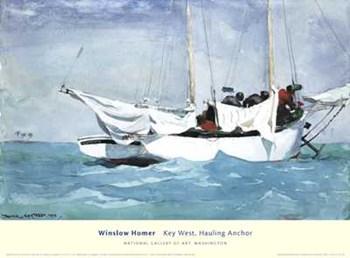 Key West, Hauling Anchor by Winslow Homer art print