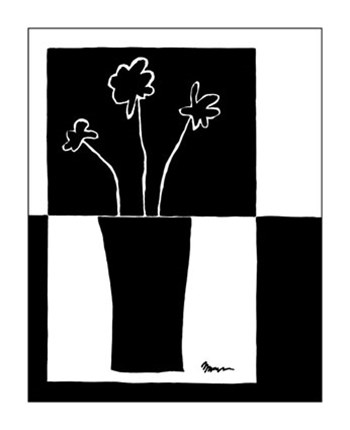 Minimalist Flower in Vase II by Jennifer Goldberger art print