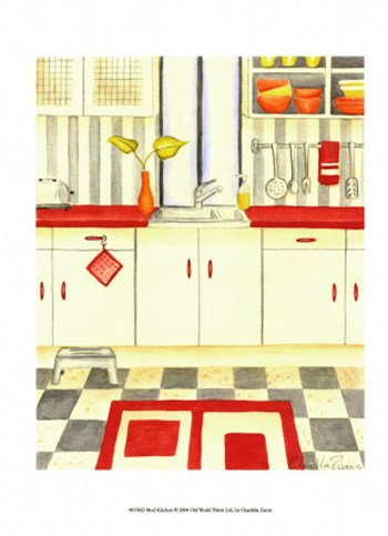 Mod Kitchen by Chariklia Zarris art print