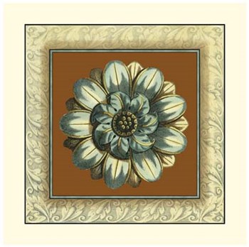 Brown &amp; Blue Rosettes I by Vision Studio art print