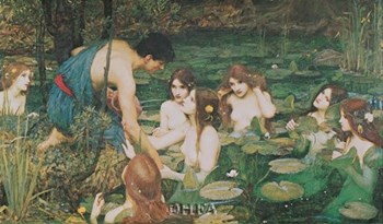 Hylas and the Nymphs by John William Waterhouse art print