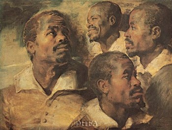 Four Negro Heads by Peter Paul Rubens art print
