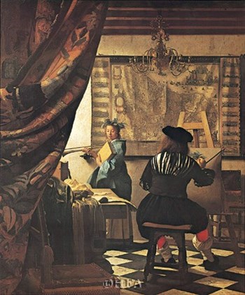 Artist&#39;s Studio by Johannes Vermeer art print