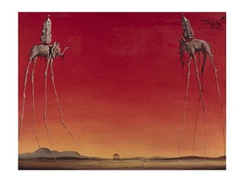 Les Elephants, c.1948 by Salvador Dali art print