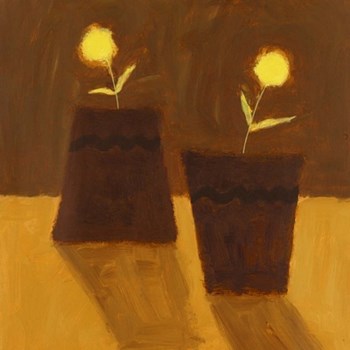 Two Yellow Flowers III by Jamie Oliver art print