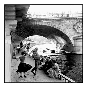 Rock n Roll sur les Quais de Paris by Paul Almasy art print