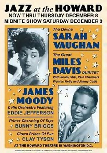 Sarah Vaughan &amp; Miles Davis: Jazz at the Howard art print