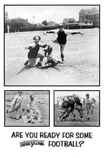 Three Stooges, football art print