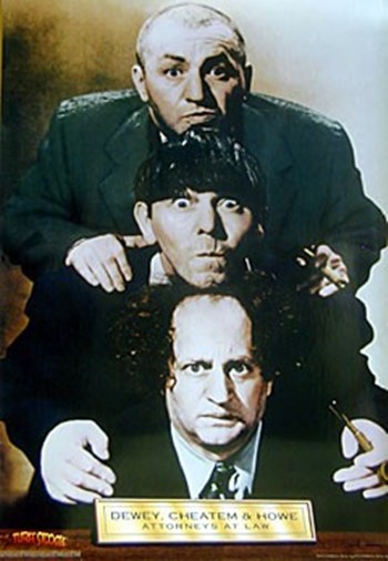 Three Stooges, attorneys at law art print