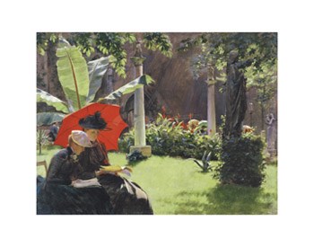 Afternoon in the Cluny Garden, Paris, 1889 by Charles Courtney Curran art print