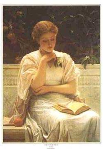 Girl Reading by Charles Edward Perugini art print