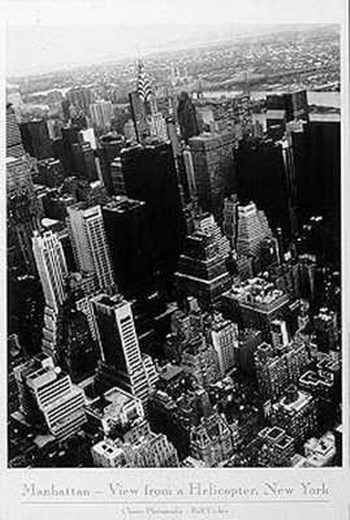 Manhattan View from a Helicopter art print