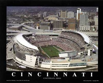 Cincinnati, Ohio - Bengals At Paul Brown by Brad Geller art print