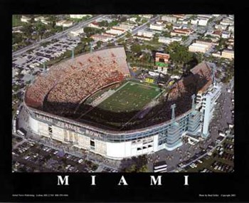 Miami, Florida - Orange Bowl by Brad Geller art print