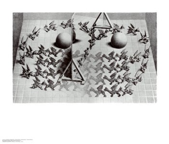 Magic Mirror by M.C. Escher art print