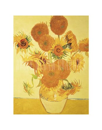 Sunflowers on Gold, 1888 by Vincent Van Gogh art print