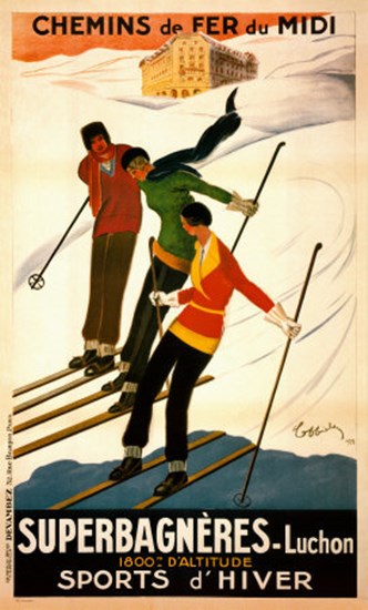 Superbagneres-Luchon, Sports d&#39;Hiver by Leonetto Cappiello art print