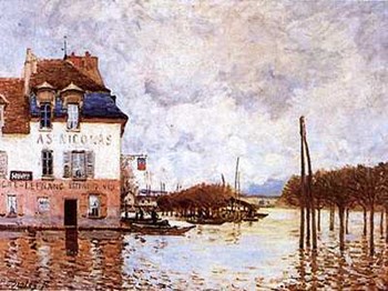 Flooding At Port-Marly by Alfred Sisley art print