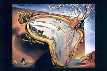 Melting Clock At Moment Of First Explosi by Salvador Dali art print