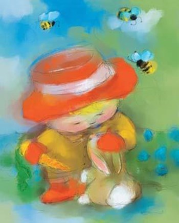 Me With Bunny by Anthony Morrow art print