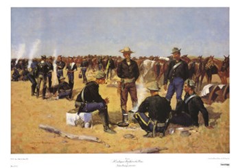 A Cavalryman&#39;s Breakfast On The Plains by Frederic Remington art print