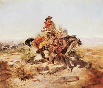 Riding Line by Charles M. Russell art print