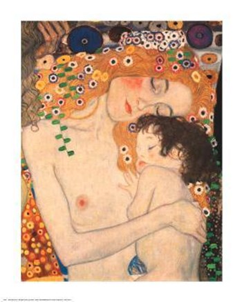 Three Ages (Detail) by Gustav Klimt art print