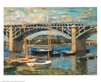 Bridge at Argenteuil (bridge center) by Claude Monet art print