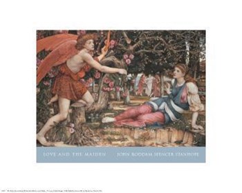 Love And The Maiden by John Roddam Spencer Stanhope art print