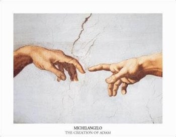 Creation Of Adam (Detail) by Michelangelo Buonarroti art print