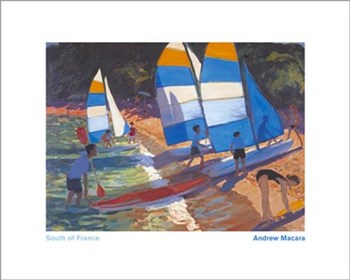 Sailboats, South Of France by Andrew Macara art print