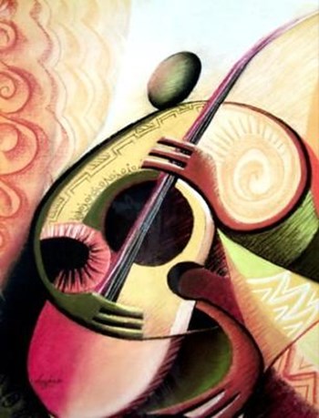 Strings art print