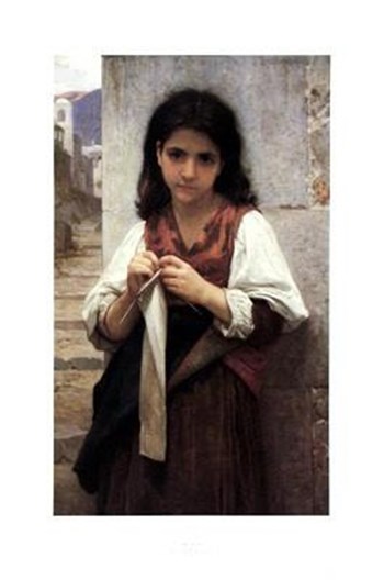 Tricoteuse by William Adolphe Bouguereau art print