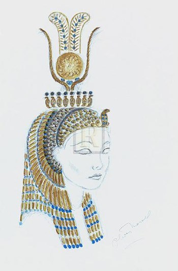 Designs for Cleopatra XIV by Oliver Messel art print