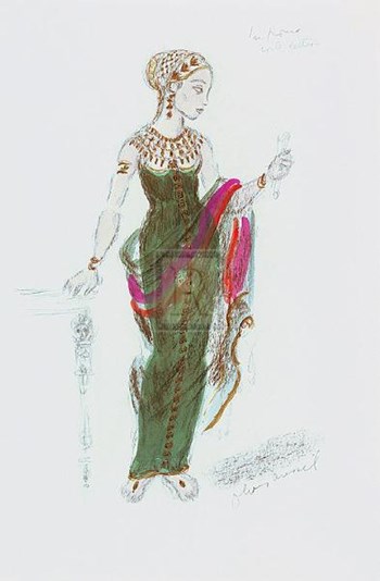 Designs for Cleopatra Xlii by Oliver Messel art print